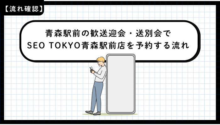 青森駅前の歓送迎会・送別会でSEO-TOKYO青森駅前店を予約する流れ